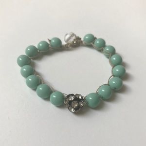 Seafoam Woven Bead Bracelet